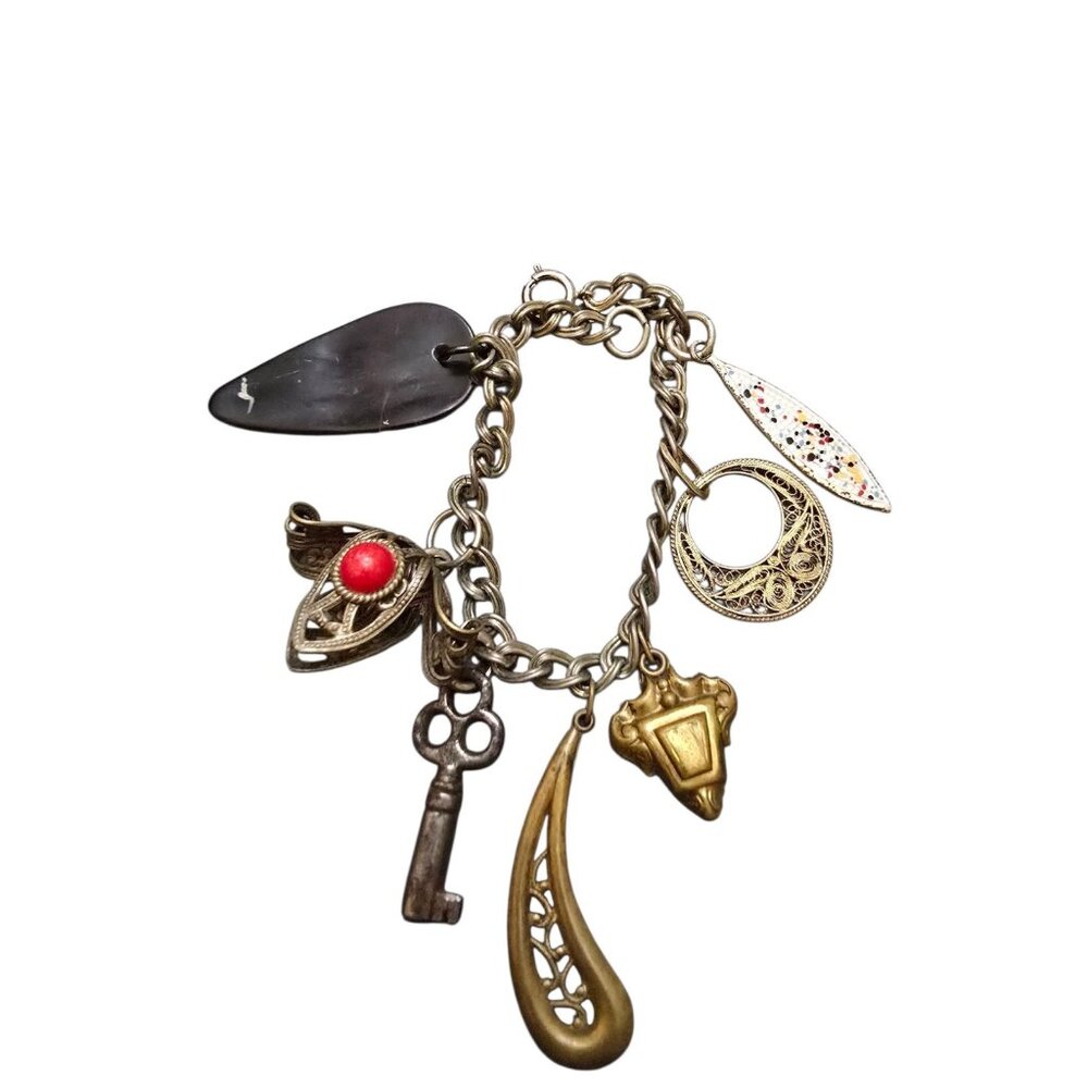 Vintage Assorted Multi Charm Bracelet (A8735)